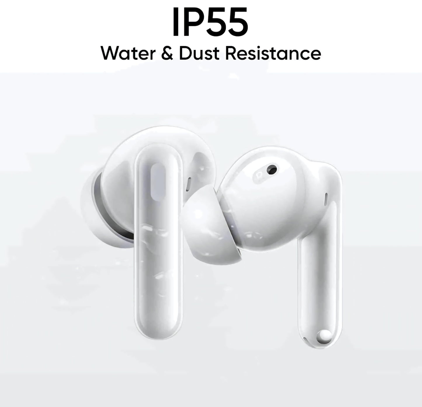 realme Buds T310 Truly Wireless in-Ear Earbuds with 46dB Hybrid ANC, 360° Spatial Audio, 12.4mm Dynamic Bass Driver, Upto 40Hrs Battery and Fast Charging (Agile White)