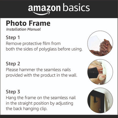 amazon basics Synthetic Photo Frames | Quotes Wall Hanging Frames for Bedroom, Home, Office | Work Smart