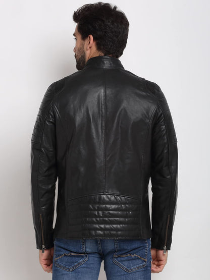 Teakwood Genuine Leather Fashion Biker Jacket