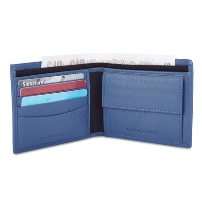 Tommy Hilfiger Becken Men's Leather Wallet - Bright Cobalt (4 Card Slot)