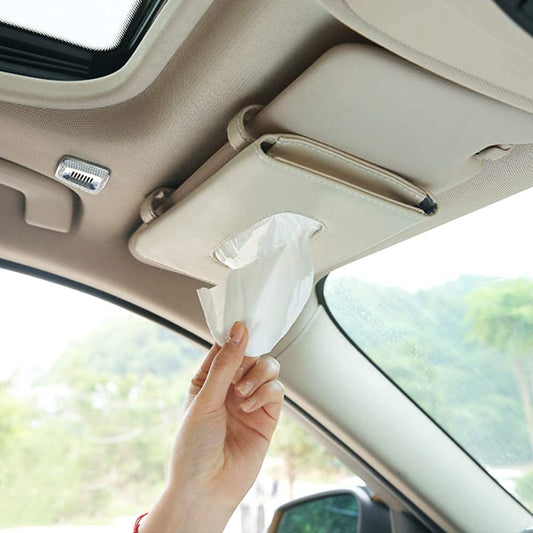 Detachi Car Tissue Holder which is Beige in color