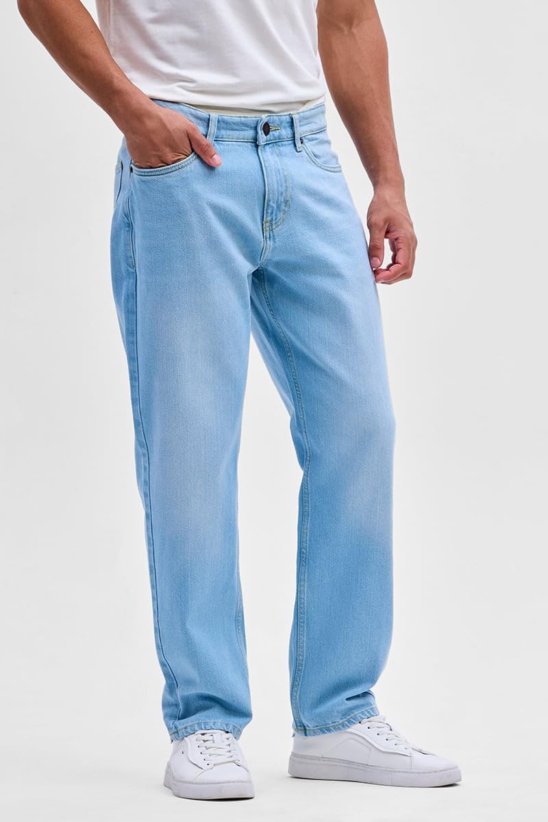 Snitch Light Plain Relaxed Fit Jeans