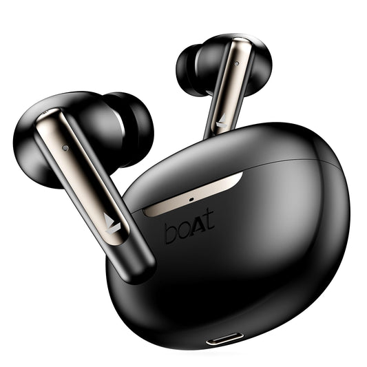 boAt Airdopes 141 ANC TWS in-Ear Earbuds w/ 32 dB ANC, 42 Hrs Playback, 50ms Low Latency Beast Mode, 4 Mics with ENx, ASAP Charge, IWP Twch with BT v5.3 & IPX5 Earbuds TWS (Gunmetal Black)