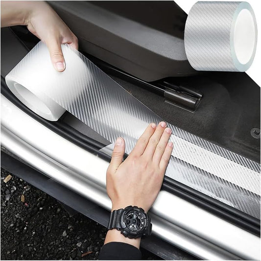 VINSU High Gloss Anti Scratch White Carbon Fiber Polyvinyl Chloride Paint Protection Film Tape