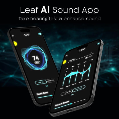 Leaf Buds X121 True Wireless in Ear Earbuds Ai Sound App, 30H Playtime, Quad Mic with Enc, 50Ms Low Latency, Fast Charging(10Min=200Min), 10Mm Driver, Ipx5, Bluetooth V5.4 TWS (Carbon Black)