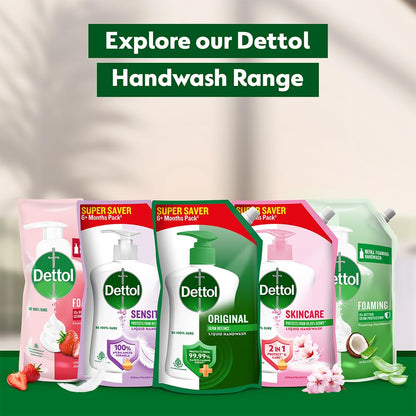 Dettol Liquid Handwash Refill - Original Hand Wash- 1500ml | Germ Defence Formula | 10x Better Germ Protection