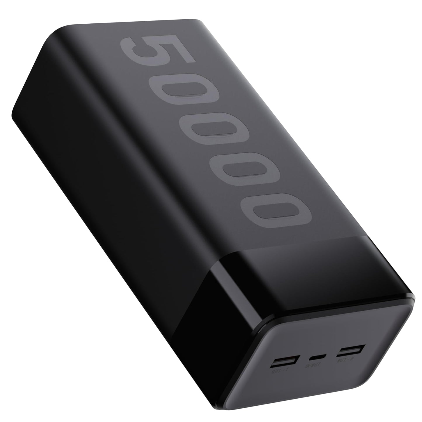 Ambrane 50000mAh Powerbank, 20W Fast Charging, Triple Output (2 USB & 1 Type C), PD, Quick Charge for iPhone, Android & Other Devices, Made in India + Type C Cable (Stylo Max 50k, Black)