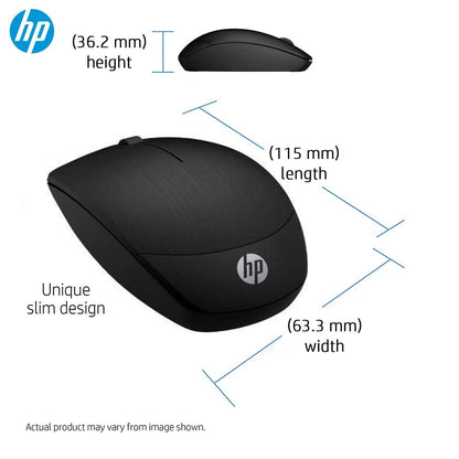 HP X200 Wireless Mouse with 2.4 GHz Wireless connectivity, Adjustable DPI up to 1600, ambidextrous Design, and 18-Month Long Battery Life. 3-Years Warranty (6VY95AA)