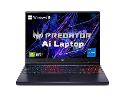 Acer Predator Helios Neo 16 Intel Core i7 14th Gen 14700HX - (16GB/512GB SSD/Windows 11 Home/6 GB Graphics/NVIDIA GeForce RTX 4050) PHN16-72 Gaming Laptop (16" WQXGA, Abyssal Black, 2.8 Kg)