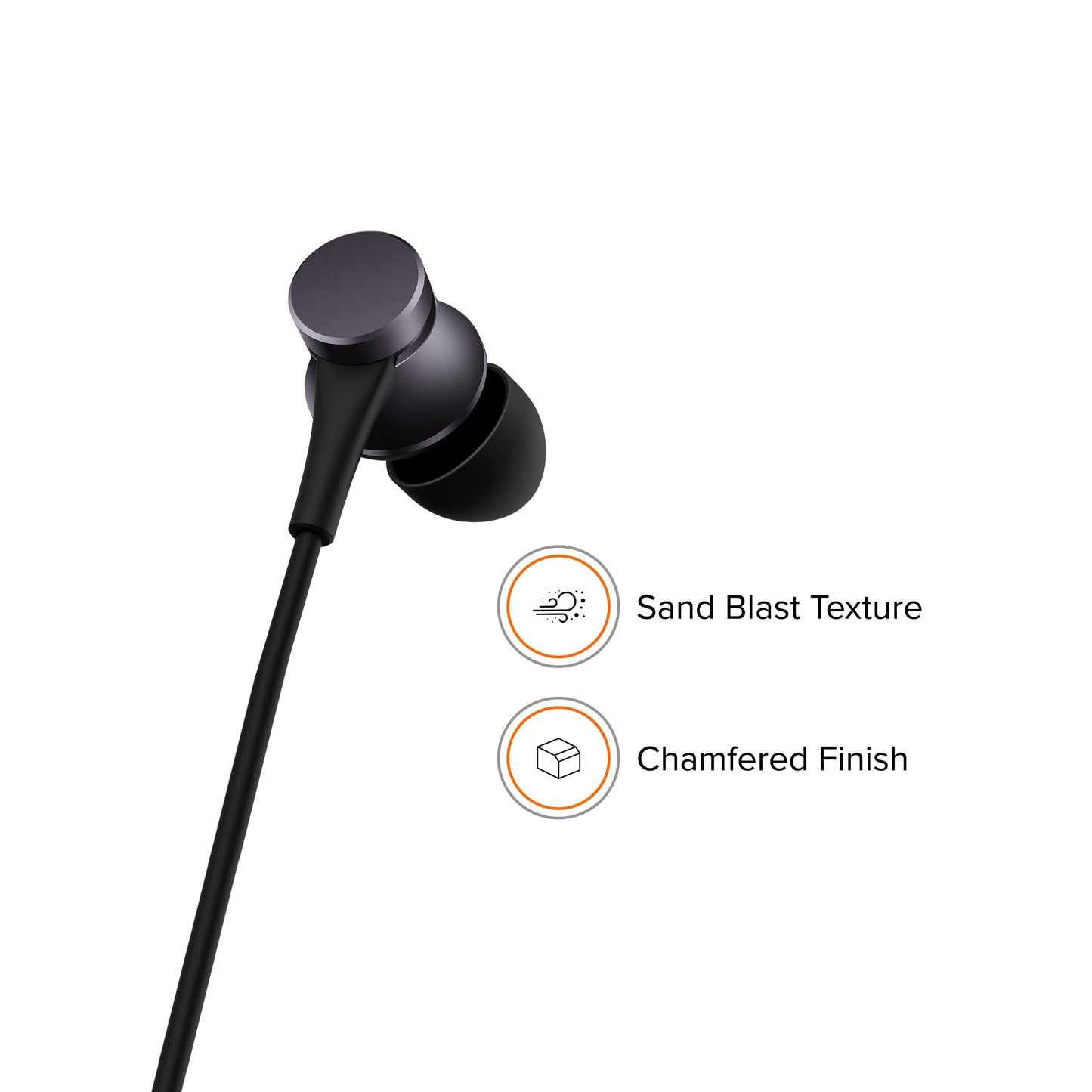 Xiaomi Wired in-Ear Earphones with Mic, Ultra Deep Bass & Metal Sound Chamber (Black)