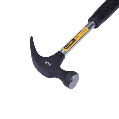 STANLEY 51-152 Claw Hammer with Steel Shaft for Masonry, Woodwork, Fittings for Home, DIY, Mechanic, Industrial & Professional Use, GREY & BLACK