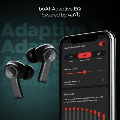 boAt Airdopes Flex 454 ANC Truly Wireless in Ear Ear Buds w/Smart Features, ANC, 60HRS Playback,Hearables App Support,4 Mics ENx,Multi Point,ASAP Charge, IPX5,Beast Mode Earbuds TWS (Gunmetal Black)