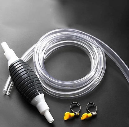 kesi Fuel Transfer Pump Kit Tank Sucker Newest High Flow Hand Pump Portable Manual Car Bike Fuel Transfer Pump | Liquid Pipe Siphon Tool for Petrol Diesel, Water, Oil Liquid Water Fish Tank (1 Miter)