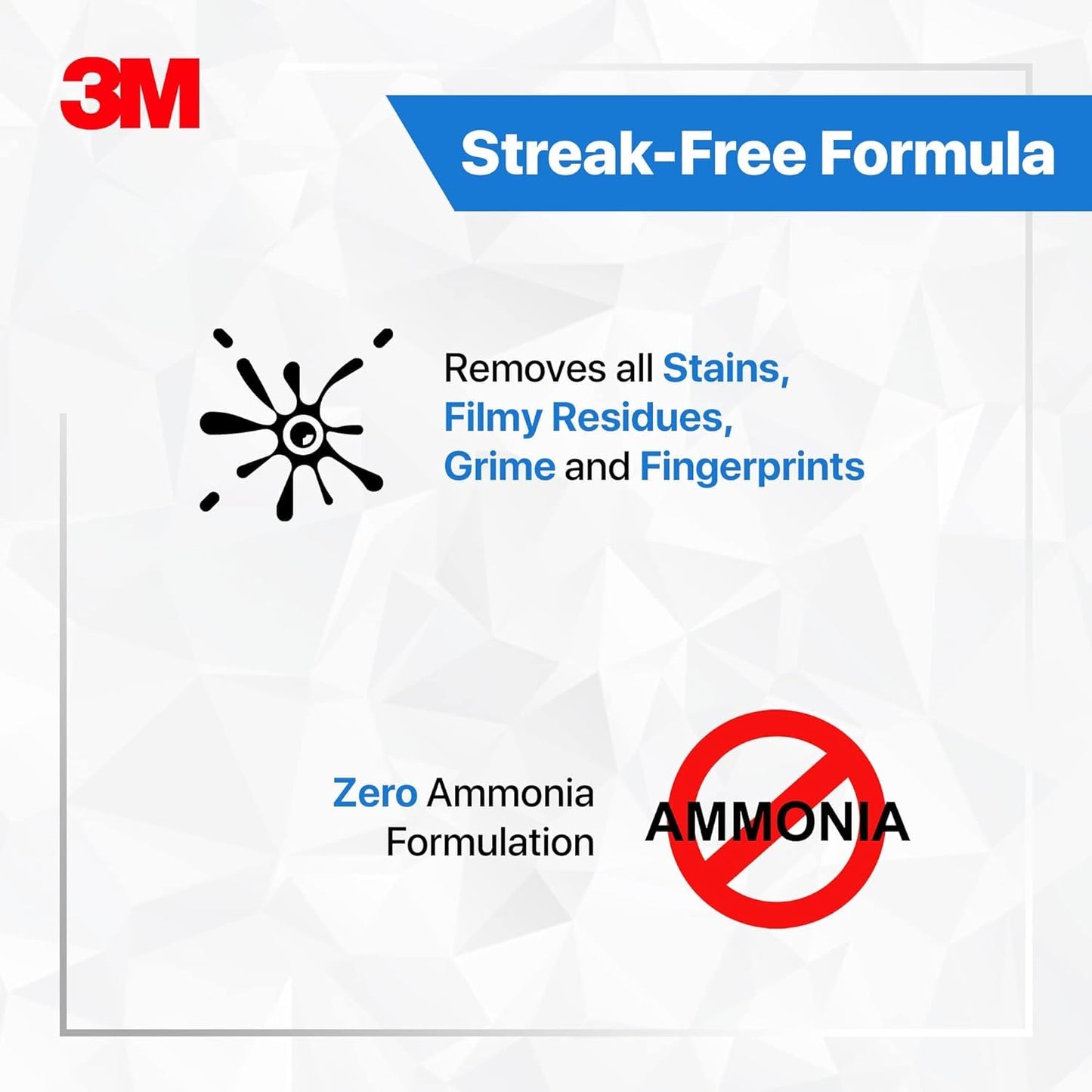 3M Car Glass Cleaner, 500ml | Remove Stains, Filmy Residues, Grime and Fingerprints from Windshields and Windows | Streak-Free Shine