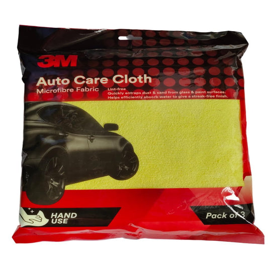 3M Car Care Microfiber Cloth (3 Pieces) | Non-Scratching Cloth for Exterior, Interior and Glass | Absorbent Microfiber Technology, 200 GSM, Multicolor