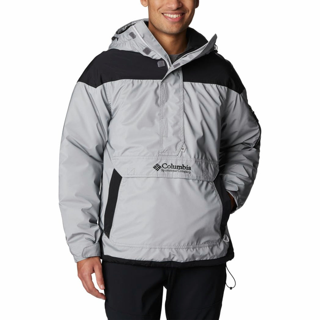 Columbia Mens Challenger Remastered Pullover Jacket, Silver Sheen