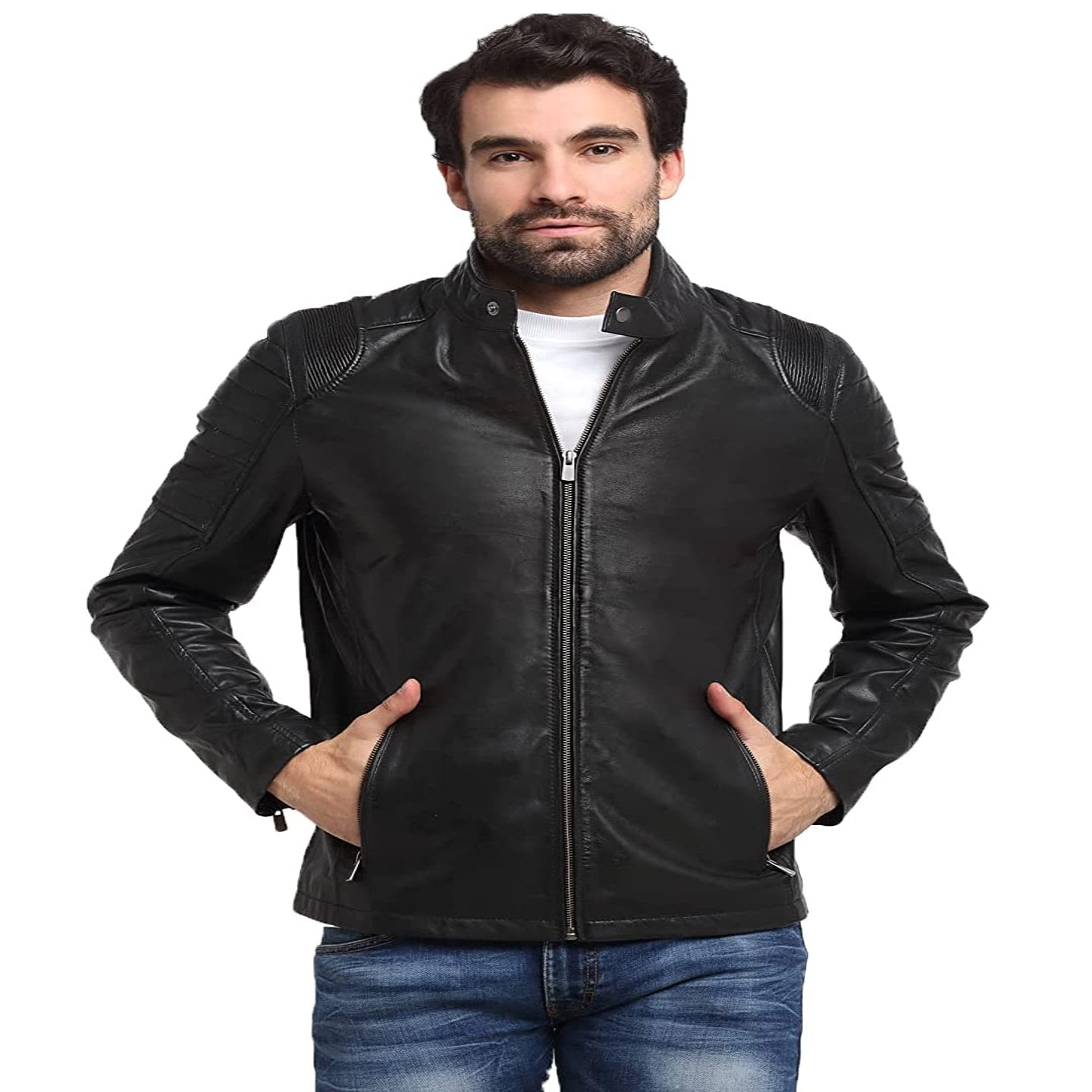 Teakwood Genuine Leather Fashion Biker Jacket