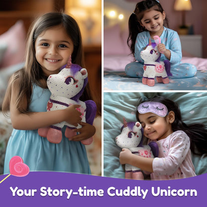 Playshifu ZeeZee The Smart Storyteller - Singing & Talking Unicorn Friend Soft Toys for Kids Unlimited Content on The App Rhymes Stories Pretend Play Birthday Gifts for Boys and Girls Ages 3, 4, 5, 6