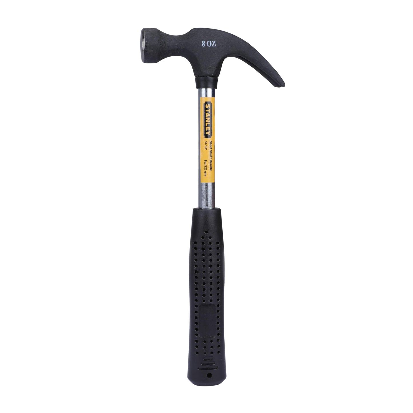 STANLEY 51-152 Claw Hammer with Steel Shaft for Masonry, Woodwork, Fittings for Home, DIY, Mechanic, Industrial & Professional Use, GREY & BLACK