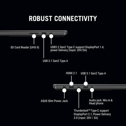 ASUS ROG Zephyrus G16, Intel Core Ultra 9 185H, Built-in AI, NVIDIA GeForce RTX 4070,16" 2.5K QHD+ (40.64cm) 240Hz, Gaming Laptop (32GB/1TB SSD/Win 11/Office 2021/Gray/1.85 Kg), GU605MI-QP253WS