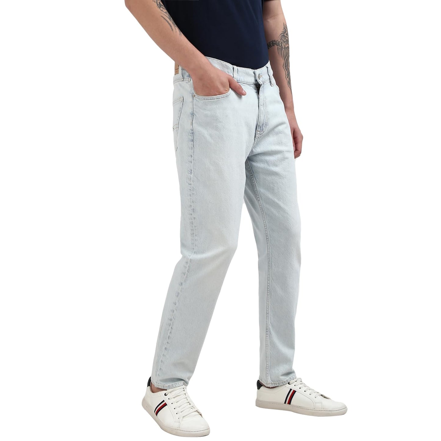 Tommy Hilfiger Cotton Solid Men Dad Fit Jeans