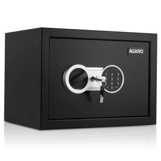 AGARO Galaxy Security Safe, 34L, Reinforced Thick Steel Door, Digital Access, Manual Keys, Adjustable Shelf, Securely Stores Cash, Jewellery, Documents, Home & Office Use