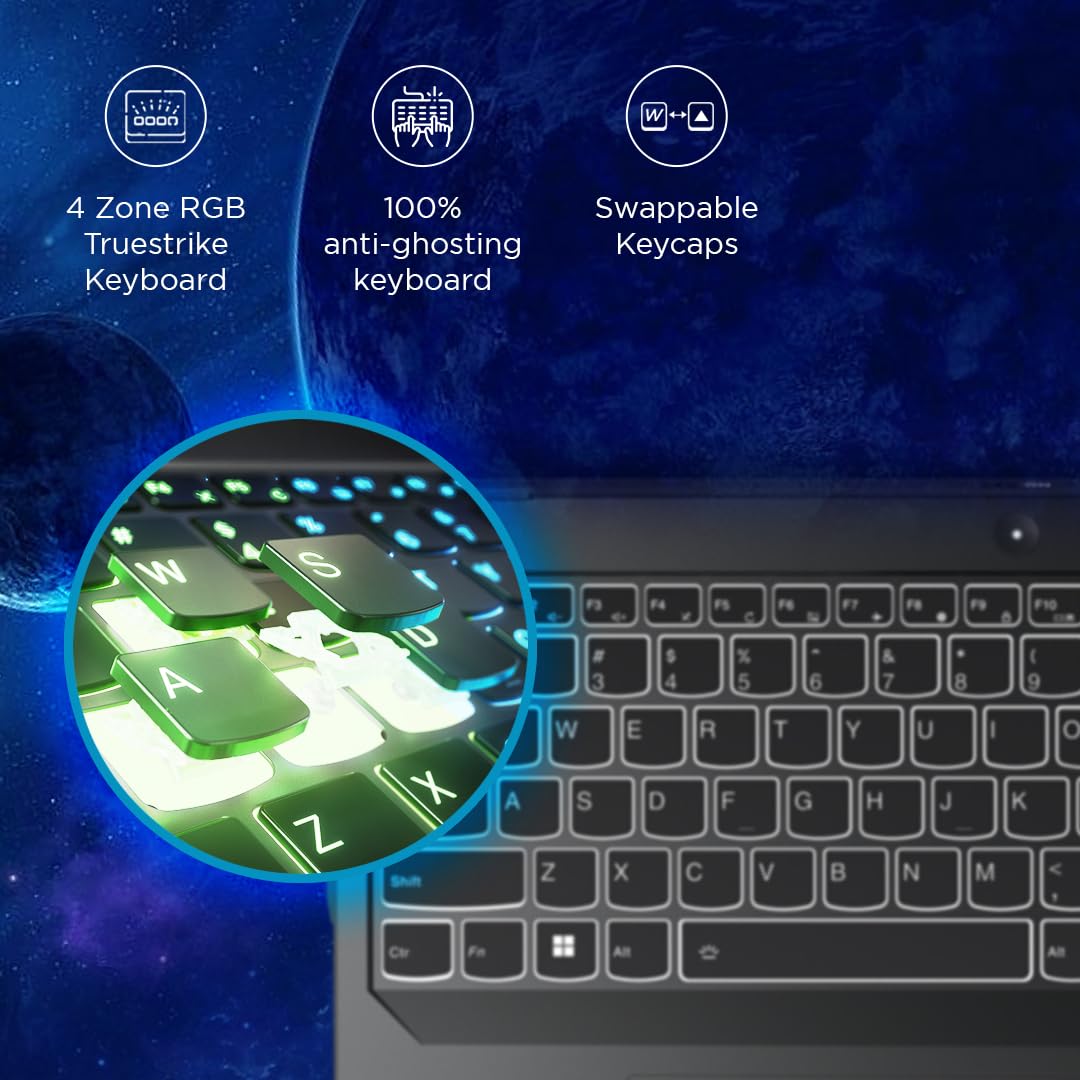 Lenovo Legion Pro 5 features 4 zone RGB TrueStrike keyboard