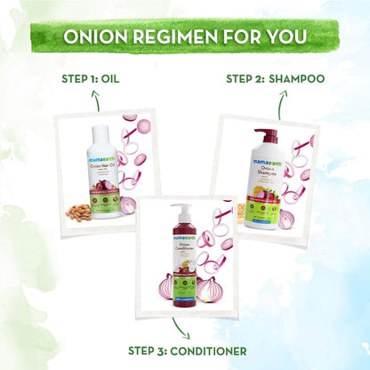 Mamaearth Onion Shampoo for Hair Growth & Hair Fall Control with Onion & Plant Keratin - 1 Litre