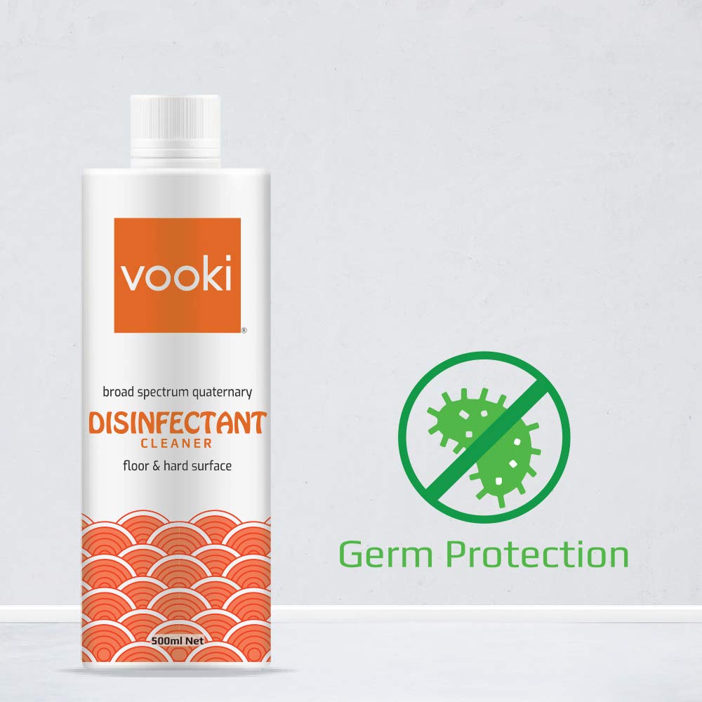 Vooki Ecofriendly Multipurpose Floor & Hard Surface Disinfectant Cleaner, Green Chemistry - 500 ml Each (Pack of 2)