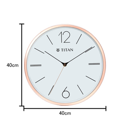 Titan Metal Contemporary White Dial Color Silent Sweep Technology - 30 Cm X 30 Cm (Medium), Analog