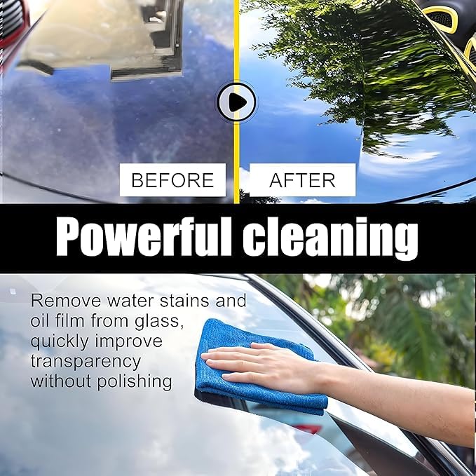 Car Windshield Cleaner Oil Film Remover for Glass | Water Spot Remover for Glass Surfaces, Glass Cleaner for Home and Auto Windows Cleaning Each 100ml (1, Car Windshield Cleaner Oil)