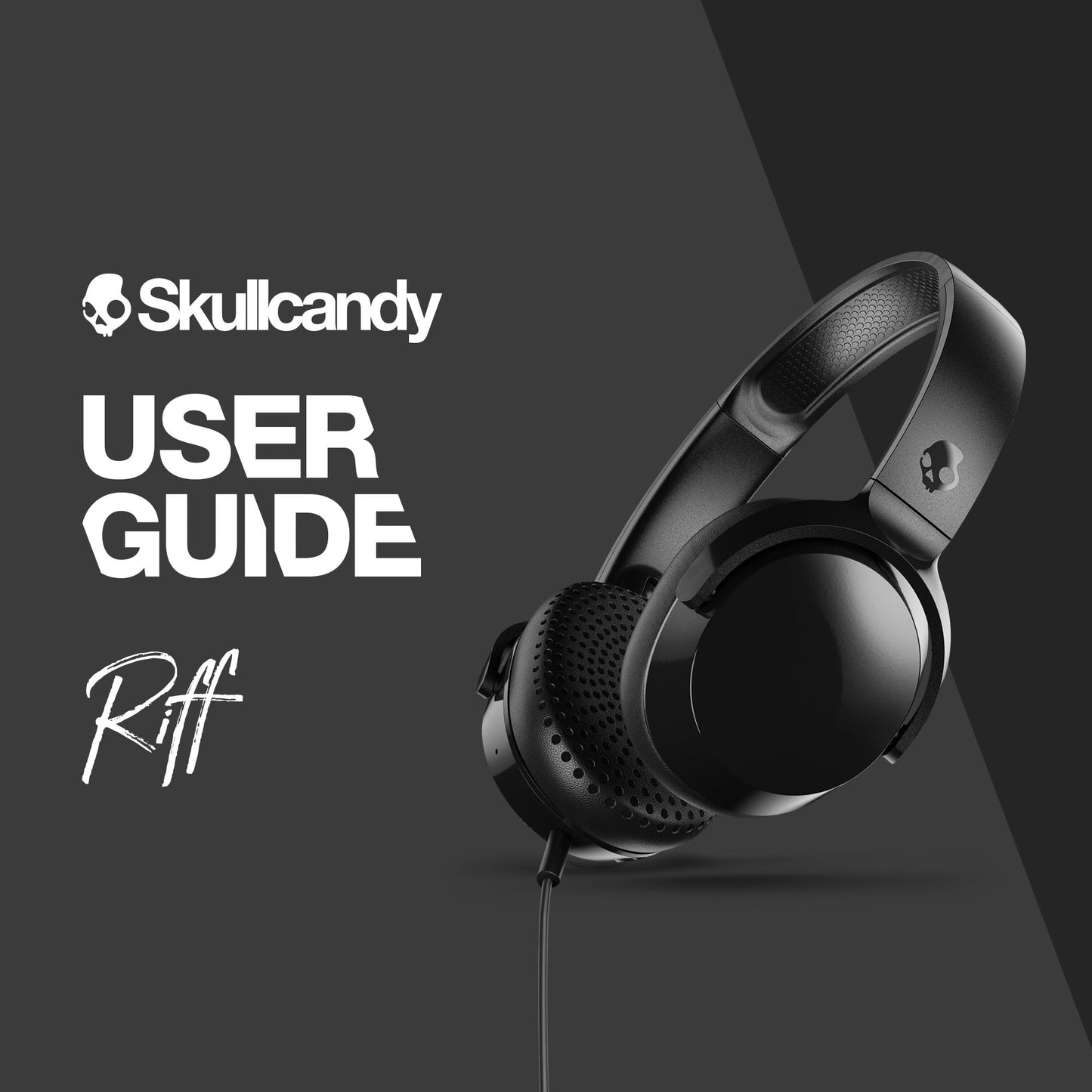 Skullcandy Riff On-Ear Wired Headphones, Microphone, Works with Bluetooth Devices and Computers - Black