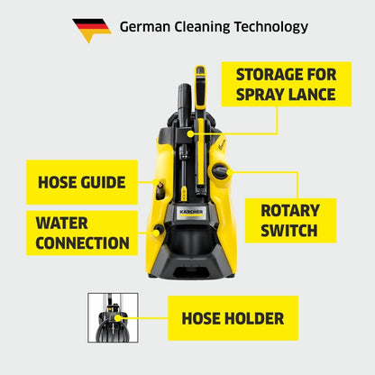 Karcher K5 Power Control*EU High Pressure Washer |Flow Rate - 500 l/h |Bar Pressure - 145 |Easy to Use & Carry |Plug 'n' Clean |German Technology |Multiple Accessories