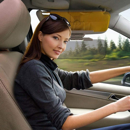 Closed view of Car Sun Visor from passenger seat