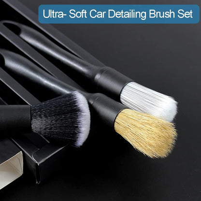 Car Duster Brush Set,Fine Bristle Brushes for Car Interior Detailing, Soft Bristles Cleaning Brush Dusting Tool for Dashboard, Wheel, Window, Keyboard, Air Conditioner