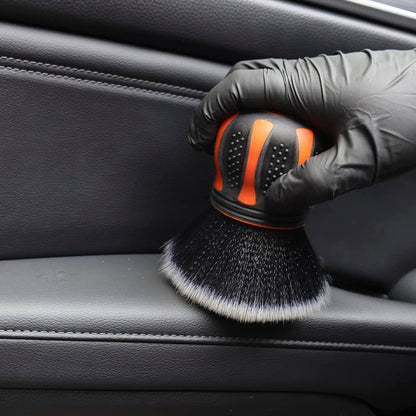 Ultra Soft Detailing Brush, Car Detail Brush, Orange Handle XL Synthetic Brush - Ultra Soft Bristles, Comes with Storage Rack, Covers Large Area Inside or Outside Vehicles