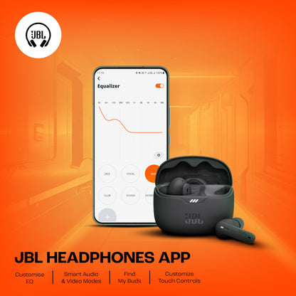 JBL New Launch Tune 245NC in Ear Wireless TWS ANC Earbuds, Customized Extra Bass with Headphones App, 48H Battery, Dual Connect, Quick Charge, IP54, Bluetooth 5.3, 3Months Additional Warranty (Black)