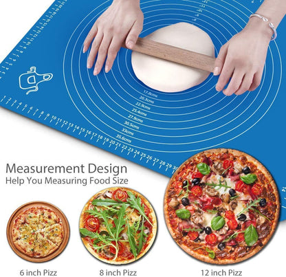 RUCON® Silicone Baking Mat Roti mat Silicone Chapati Atta Kneading Mat Non-Stick Fondant Rolling Mat Stretchable for Kitchen Roti Chapati Cake – Multicolor (Baking Mat 50 * 40 cm)