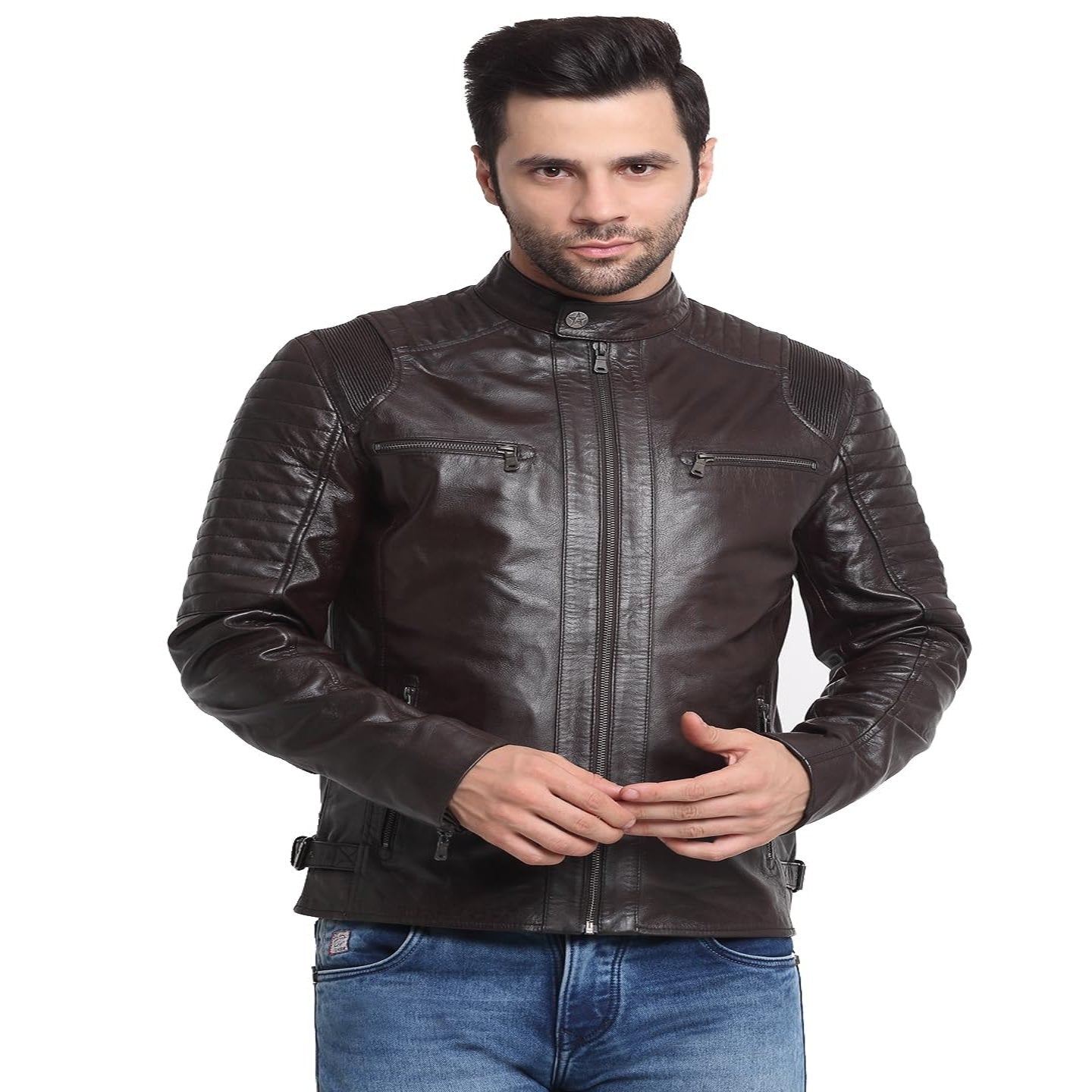 TEAKWOOD LEATHERS Men’s Casual Stylish Leather Jacket