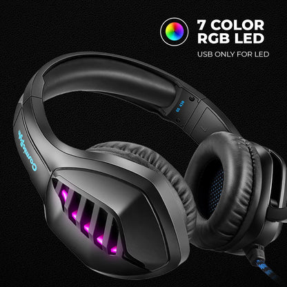 Cosmic Byte GS430 Gaming wired over ear Headphone, 7 Color RGB LED and Microphone