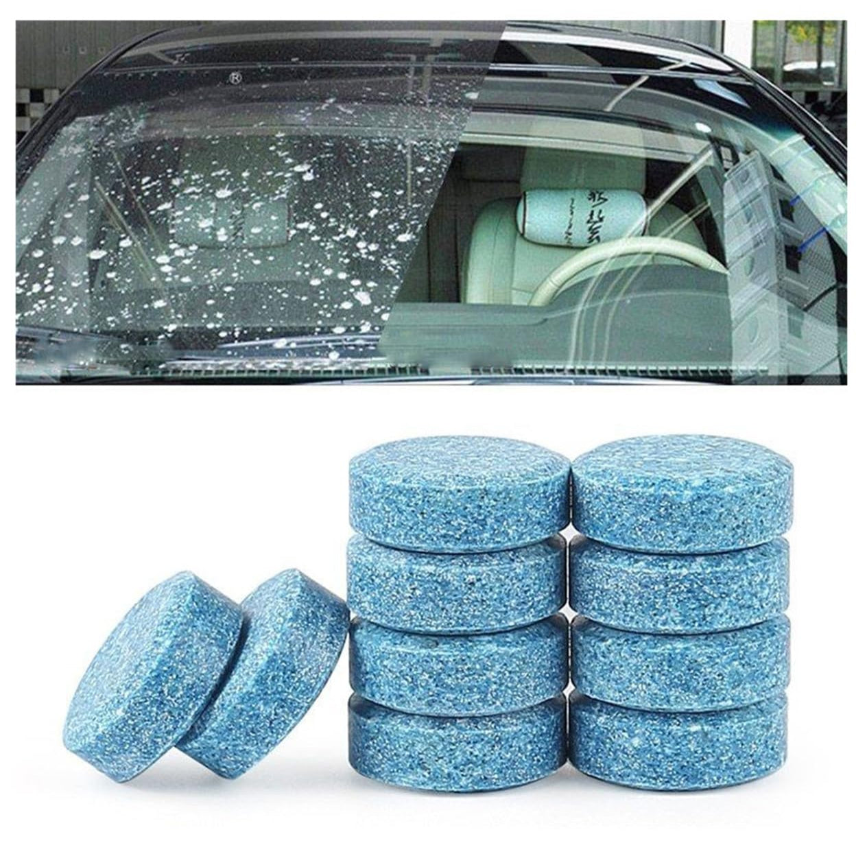 HSR Car Accessories in 10 PCs Car Wiper Detergent Effervescent Tablets Washer Auto Windshield Cleaner Glass Wash Cleaning Tablets