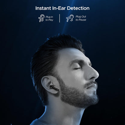 boAt Nirvana Space Truly Wireless in-Ear Earbuds w/ 360º Spatial Audio, ANC (~32dB),100HRS Playback,4 Mics w/AI-ENx™,in-Ear Detection,DLC Drivers, Multipoint Connectivity Ear Buds TWS (Cosmic Black)