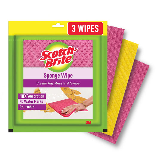 Scotch-Brite Multi-purpose , Easy to use kitchen cleaning Sponge Wipe (3 -Pieces)