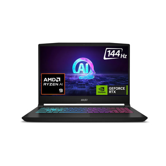 MSI Katana A15 AI, AMD Ryzen 9 8945HS, Built-in AI, 40CM FHD 144Hz Gaming Laptop(16GB/1TB NVMe SSD/Windows 11 Home/NVIDIA GeForce RTX 4070, GDDR6 8GB/Black/2.25Kg), B8VG-440IN