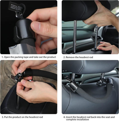 Installation of SARTE Car Back Seat Handle on a car