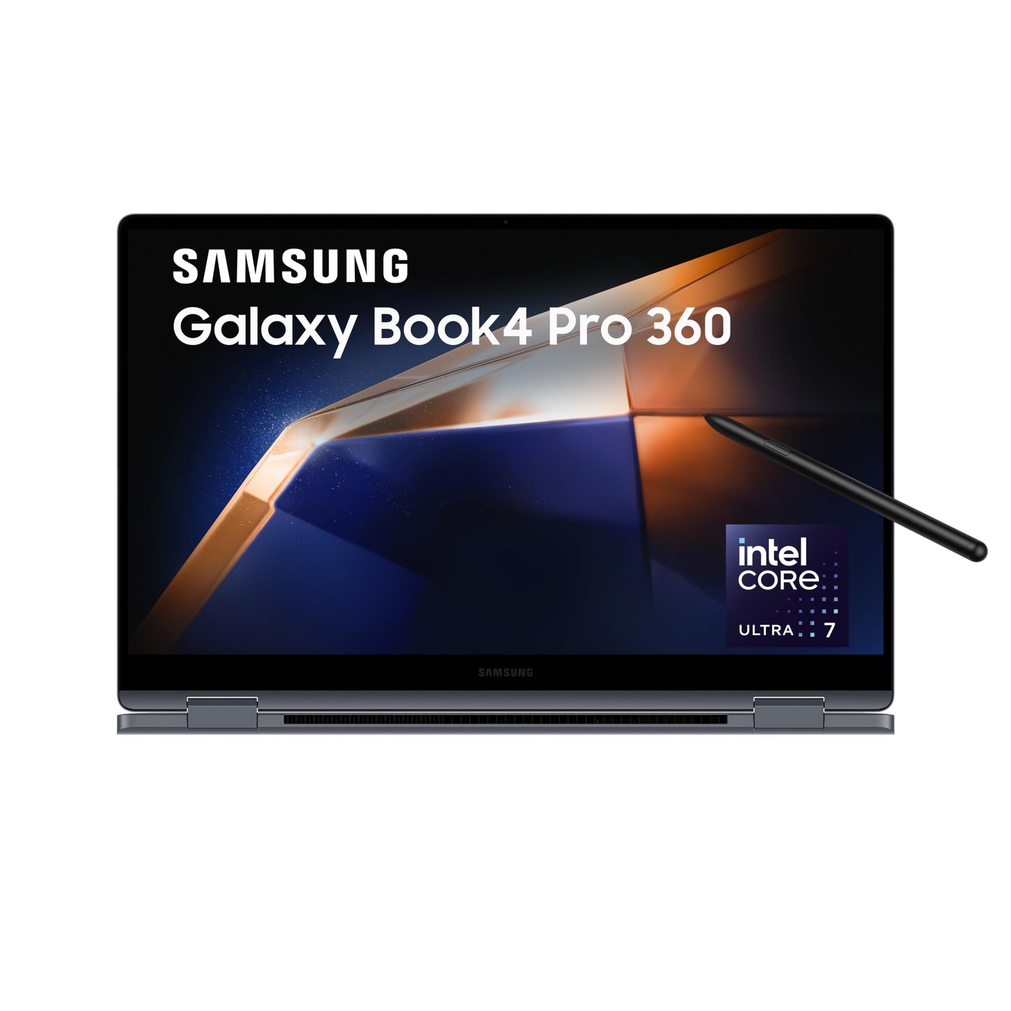 Samsung Galaxy Book4 Pro 360| Intel Evo Core Ultra 7 155H| Built-in AI| 16" (40.64cm) Touchscreen 2-in-1 Dynamic AMOLED 2X 120Hz| 500 Nits (16GB/1TB SSD/Intel Arc/Win11/MSO'21/Gray/1.66kg)|S-Pen