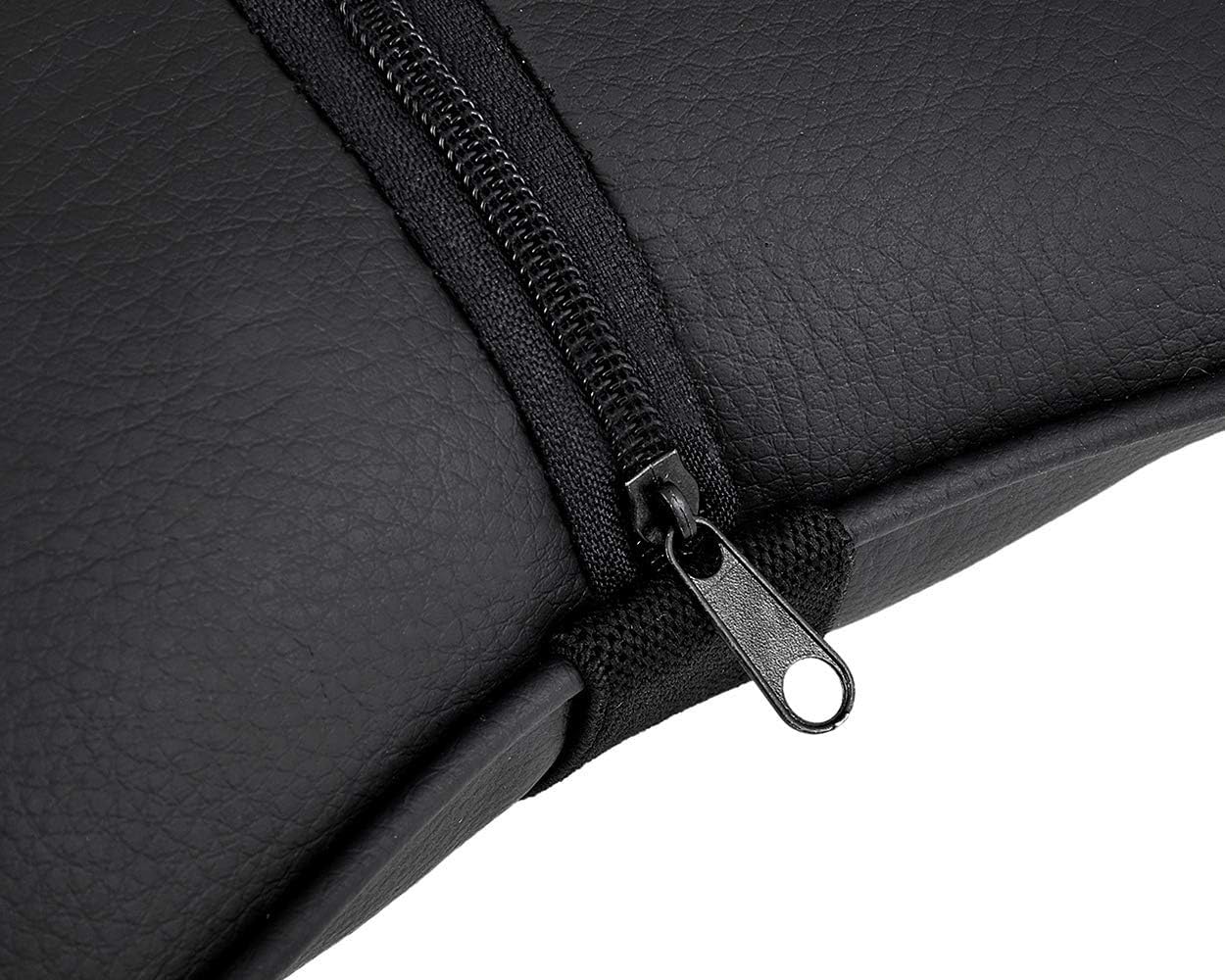 Close up of zipper of DETACHI Car Neck Rest Pillow