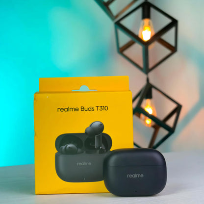 realme Buds T310 Truly Wireless in-Ear Earbuds with 46dB Hybrid ANC, 360° Spatial Audio, 12.4mm Dynamic Bass Driver, Upto 40Hrs Battery and Fast Charging (Vibrant Black)