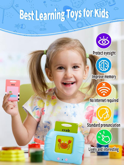 Toy imagine Talking Flash Cards Learning Toys for 2 to 6 Years Old Boys Girls, Educational Toddlers Toys Reading Machine with 224 Words, Preschool Montessori Toys and Birthday Gift for Kids