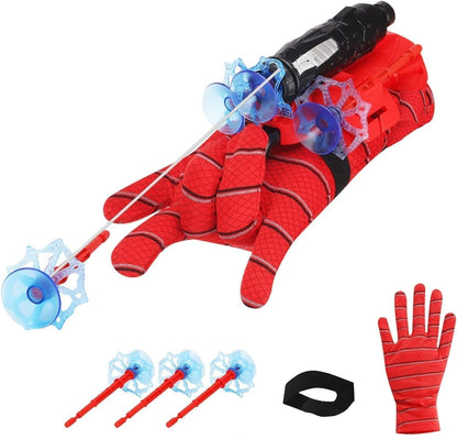 MOROVIK Spider Web Shooters Toy for Kids Fans, Hero Launcher Wrist Toy Set, Cosplay Launcher Bracers Accessories, Sticky Wall Soft Bomb Funny Children's Educational Toys, Multicolor (Spider Webs)